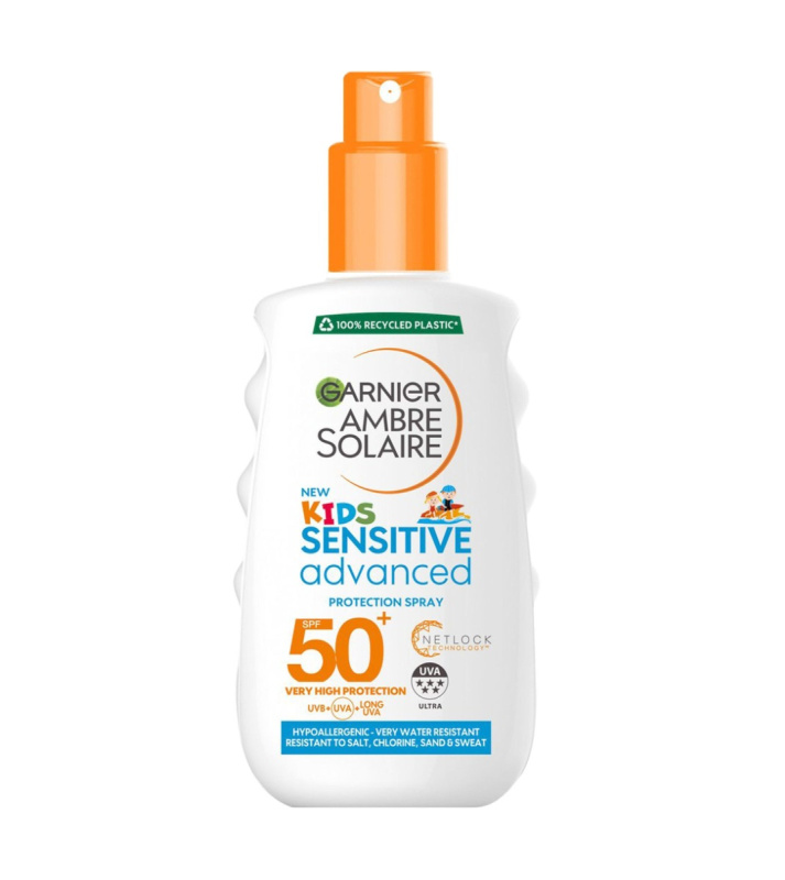 Garnier Ambre Solaire Advanced Sensitive Kids opalovací mléko ve spreji SPF 50+ 150 ml