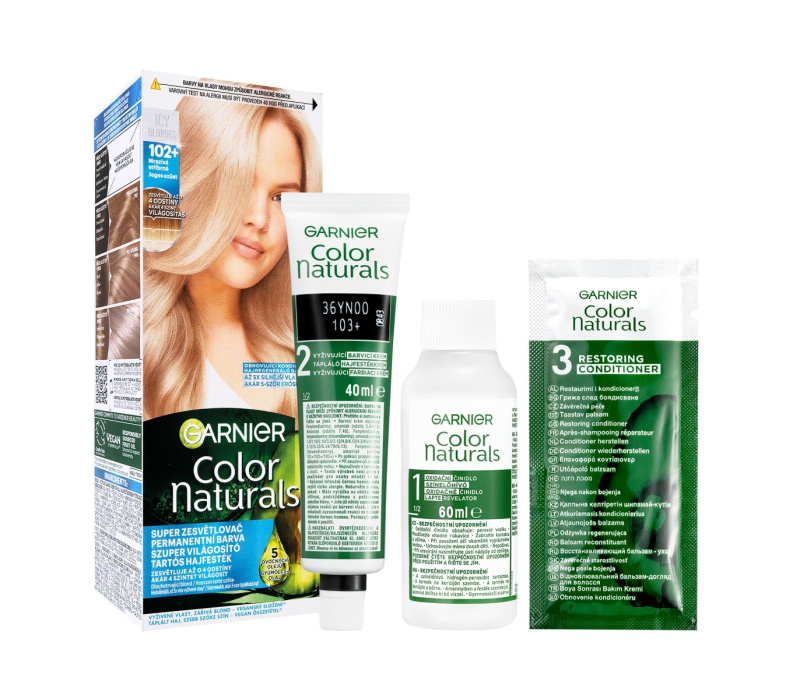 Garnier Color Naturals Creme barva na vlasy odstín 102+ Frosty Silver 1 ks
