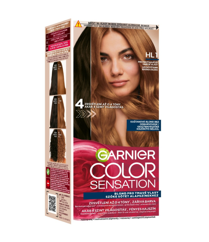 Garnier Color Sensation barva na vlasy pro zesvětlení vlasů odstín HL1 Black Hair 1 ks