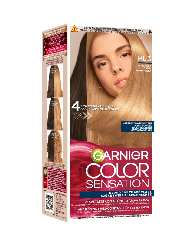 Garnier Color Sensation barva na vlasy pro zesvětlení vlasů odstín HL3 Brown Hair 1 ks