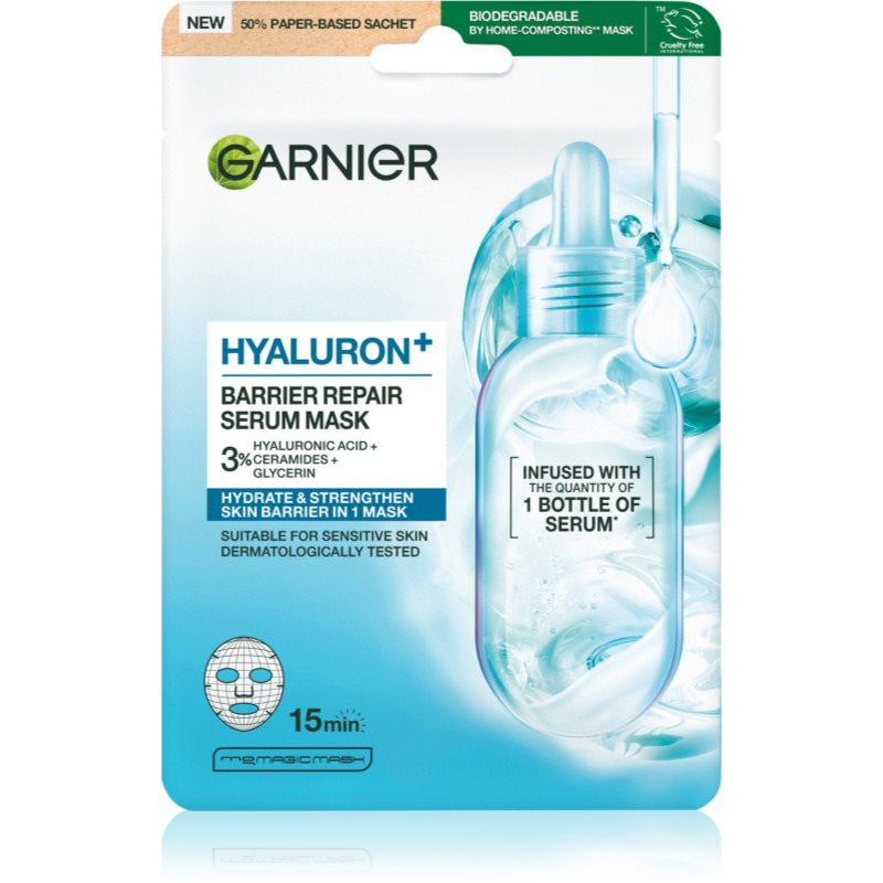 Garnier Hyaluron + čisticí pleťová maska pro smíšenou až mastnou pokožku 1 ks
