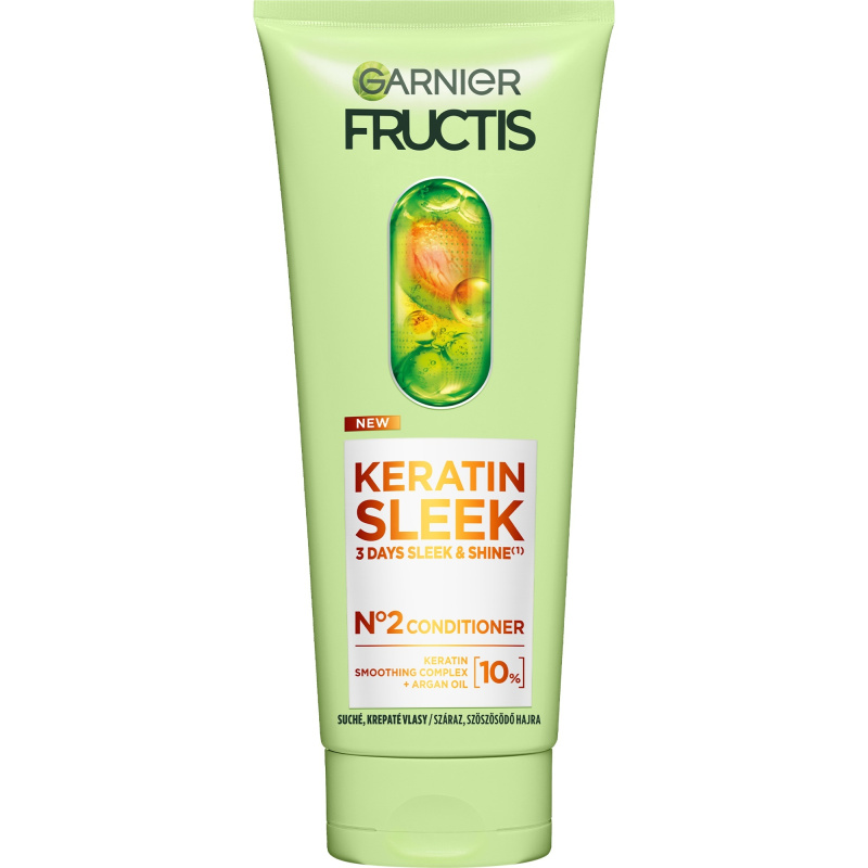 Garnier Fructis Keratin Sleek kondicionér pro suché a křehké vlasy 200 ml