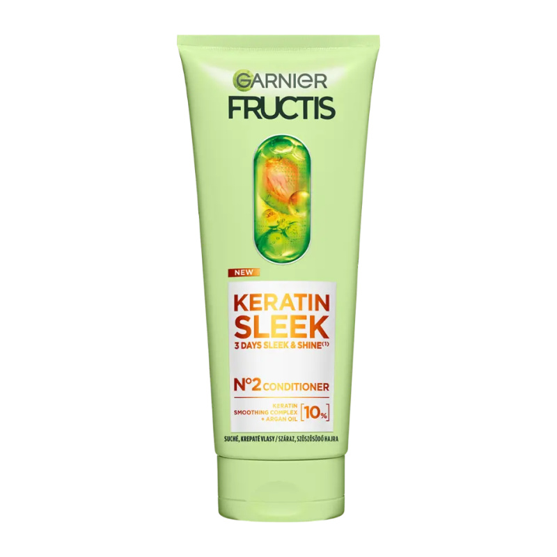 Garnier Fructis Keratin Sleek kondicionér pro suché a křehké vlasy 200 ml