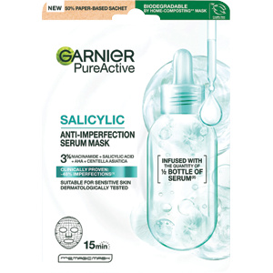 Garnier Pure Active Salicylic plátýnková maska proti nedokonalostem pleti 1 ks