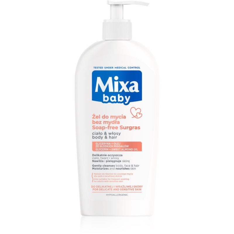 Mixa Baby sprchový gel a šampon 2 v 1 pro děti 400 ml