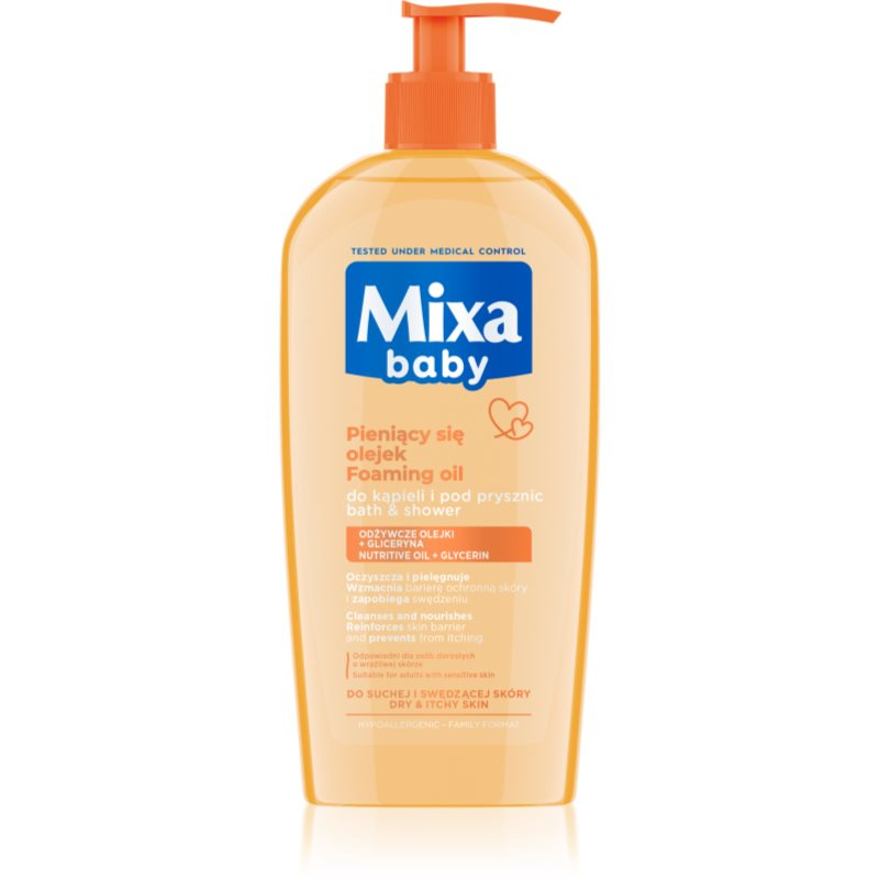 Mixa Baby pěnivý olej do sprchy i do koupele 400 ml
