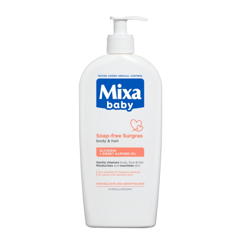 Mixa Baby sprchový gel a šampon 2 v 1 pro děti 400 ml