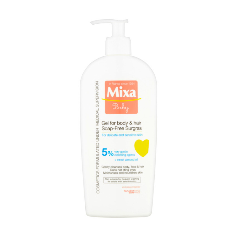 Mixa Baby sprchový gel a šampon 2 v 1 pro děti 400 ml