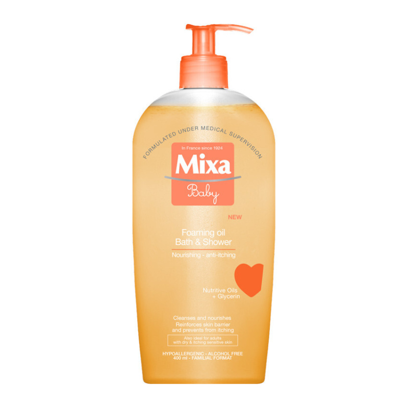 Mixa Baby pěnivý olej do sprchy i do koupele 400 ml