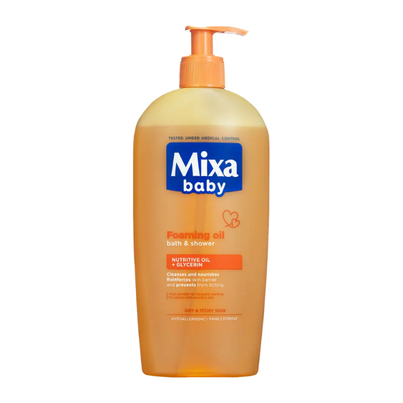Mixa Baby pěnivý olej do sprchy i do koupele 400 ml