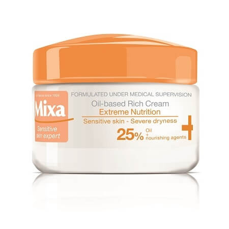 MIXA Extreme Nutrition bohatý hydratační krém s pupalkovým olejem 50 ml