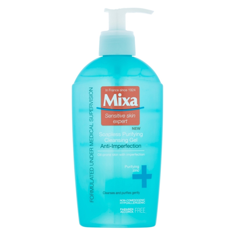 MIXA Anti-Imperfection čisticí pleťový gel bez obsahu mýdla 200 ml