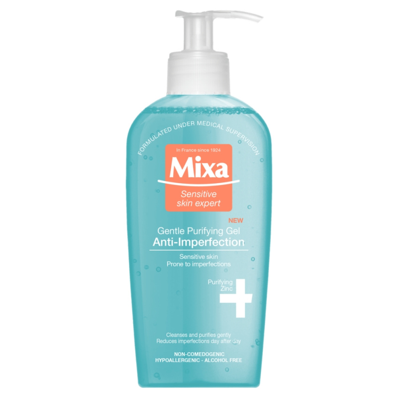 MIXA Anti-Imperfection čisticí pleťový gel bez obsahu mýdla 200 ml
