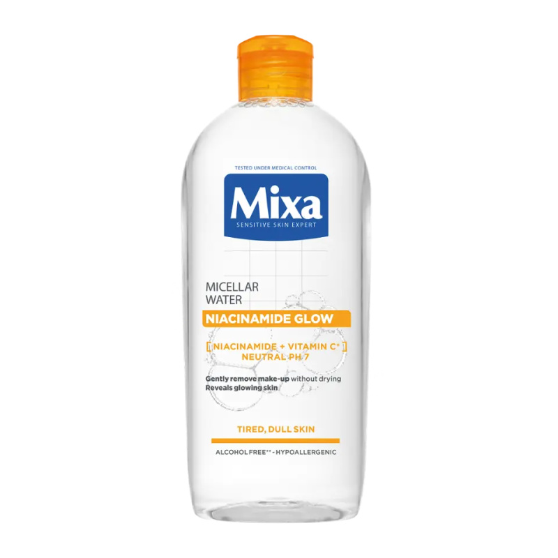 Mixa Micelární voda Niacinamide Glow 400 ml