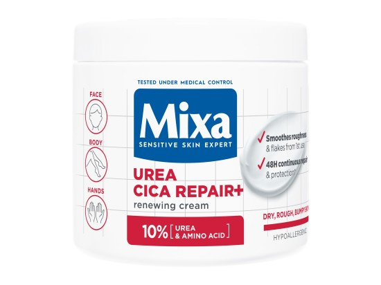 MIXA Urea Cica Repair+ regenerační tělový krém pro velmi suchou pokožku 400 ml