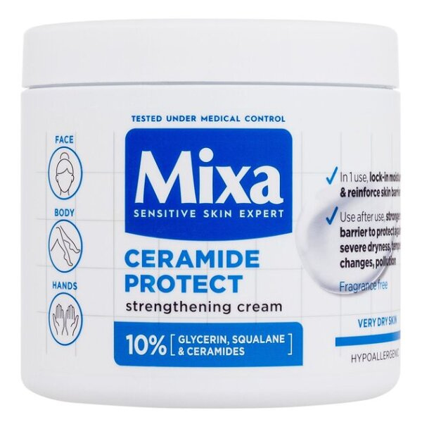 MIXA Ceramide Protect regenerační tělový krém pro citlivou pokožku 400 ml