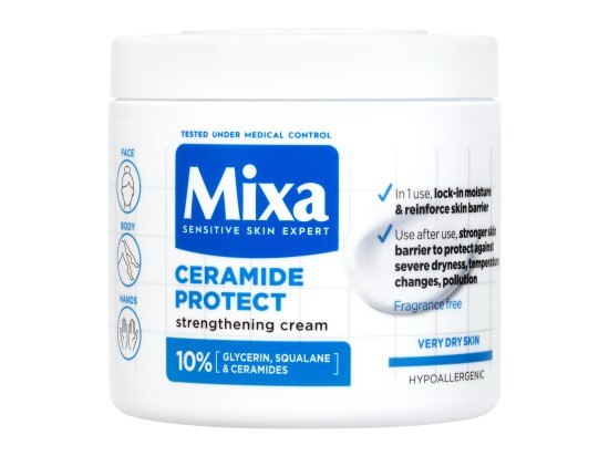 MIXA Ceramide Protect regenerační tělový krém pro citlivou pokožku 400 ml
