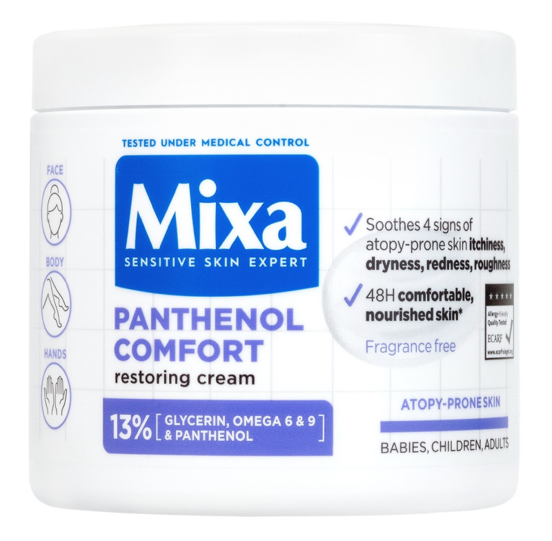 MIXA Panthenol Comfort regenerační tělový krém pro suchou až atopickou pokožku 400 ml