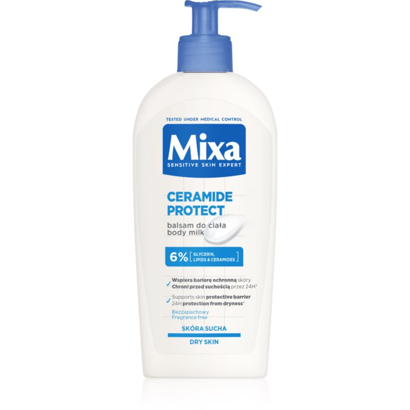 Mixa Ceramide Protect tělové mléko pro suchou až velmi suchou pokožku 400 ml