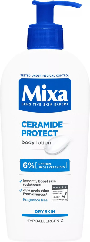 MIXA Ceramide Protect tělové mléko pro suchou až velmi suchou pokožku 400 ml