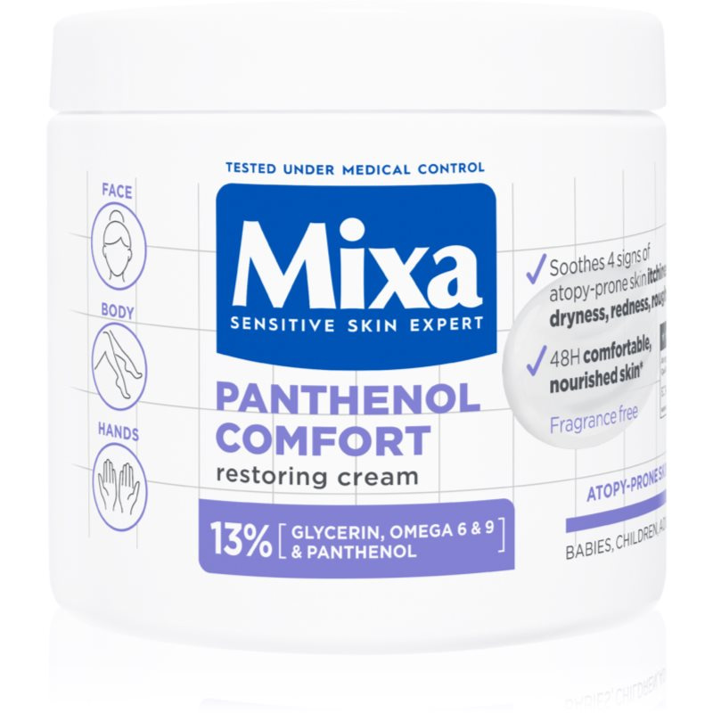 Mixa Panthenol Comfort zjemňující krém s hydratačním účinkem 400 ml