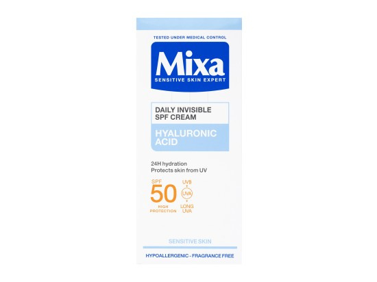 MIXA Daily Invisible SPF Cream hydratační denní krém SPF 50 50 ml