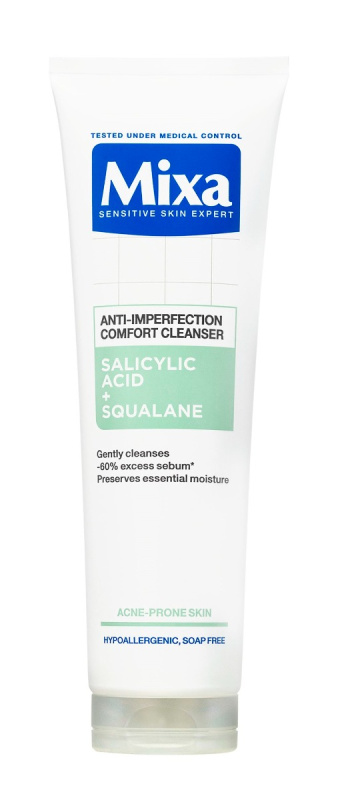 MIXA Anti-Imperfection Comfort Cleanser čisticí pleťový gel proti nedokonalostem aknózní pleti 150 ml