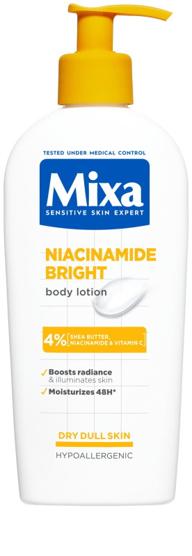 Mixa Niacinamide Bright tělové máslo s bambuckým máslem 250 ml