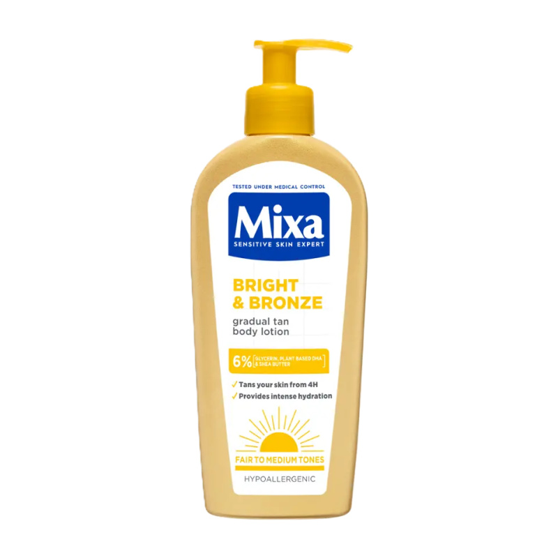 Mixa Samoopalovací mléko pro postupné opálení Bright and Bronze 250 ml