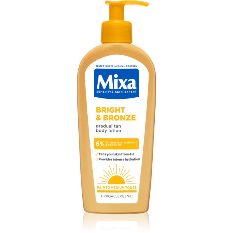 Mixa Samoopalovací mléko pro postupné opálení Bright and Bronze 250 ml