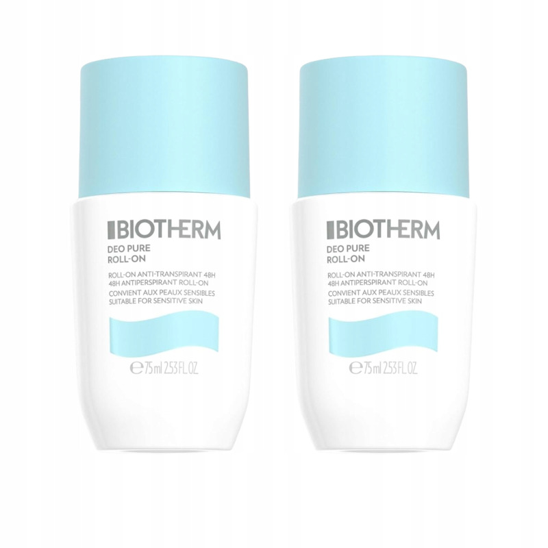 Biotherm Sada kuličkových antiperspirantů Deo Pure 2 x 75 ml