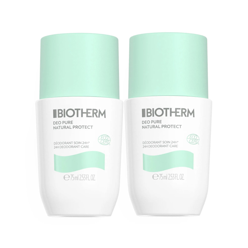 Biotherm Sada kuličkových deodorantů Deo Pure Natural Protect 2 x 75 ml