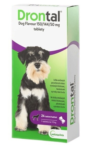 Drontal Dog Flavour 150/144/50 mg 24 tablet
