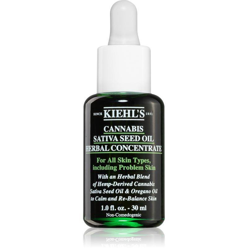 Kiehl's Cannabis Sativa Seed Oil Herbal Concentrate zklidňující olejové sérum pro všechny typy pleti včetně citlivé 30 ml