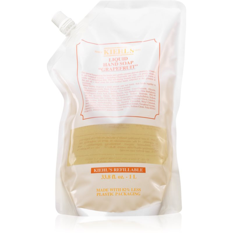 Kiehl's Liquid handsoap Grapefruit antibakteriální mýdlo pro všechny typy pokožky náhradní náplň 1000 ml