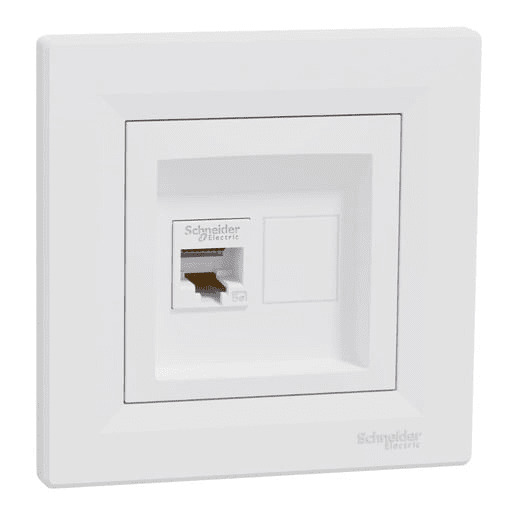 Zásuvka datová Schneider Asfora CAT5e 1× RJ45 UTP nestíněná bílá