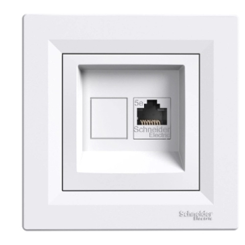 Zásuvka datová Schneider Asfora CAT5e 1× RJ45 UTP nestíněná bílá