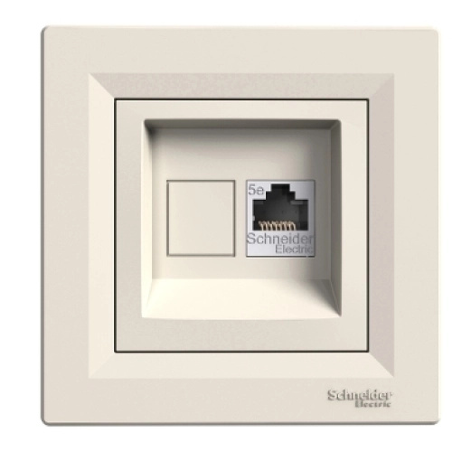 Zásuvka datová Schneider Asfora CAT5e 1× RJ45 UTP nestíněná krémová