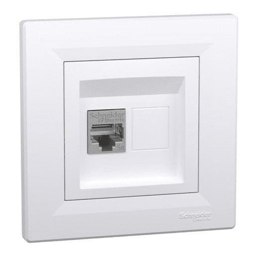SCHN EPH5000121 Asfora - Zásuvka datová RJ45, kat.5e STP, bílá