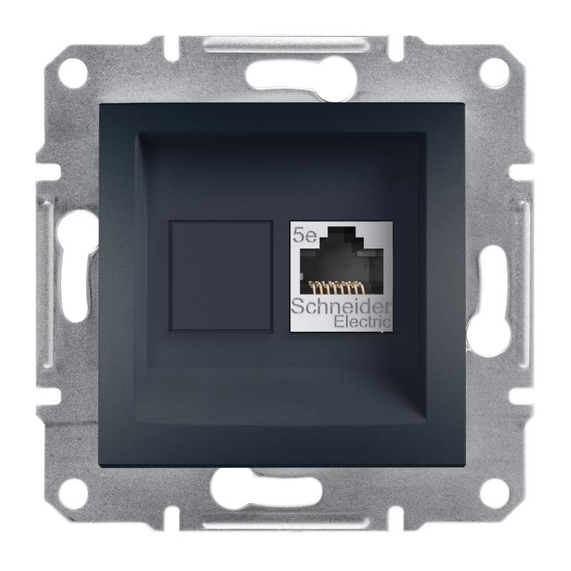 Zásuvka datová Schneider Asfora CAT5e 1× RJ45 UTP nestíněná antracit
