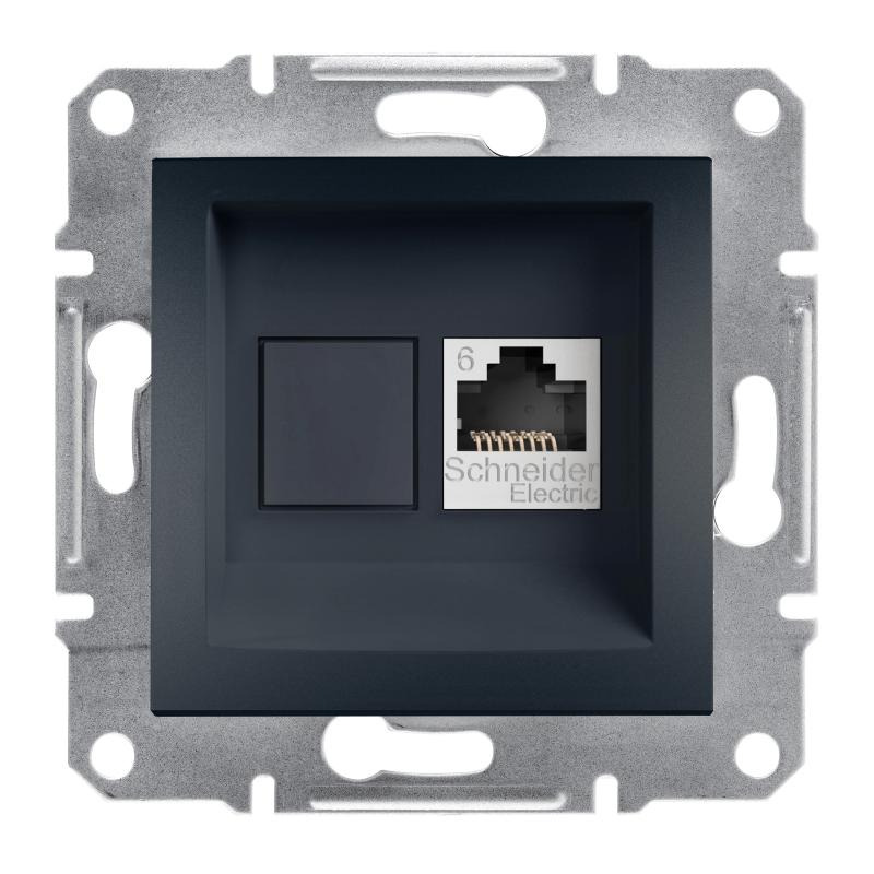 SCHN EPH4700171 Asfora - Zásuvka datová RJ45, kat.6 UTP, antracit