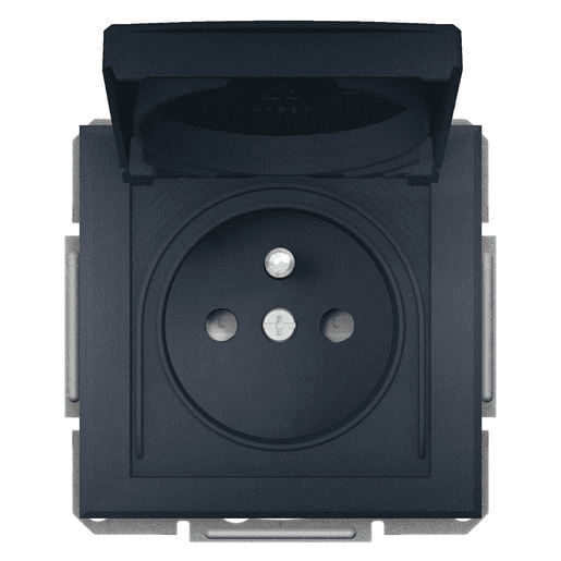 SCHN EPH2800671 Asfora - Zásuvka 2P+PE 250V 16A, clonky, IP44, antracit