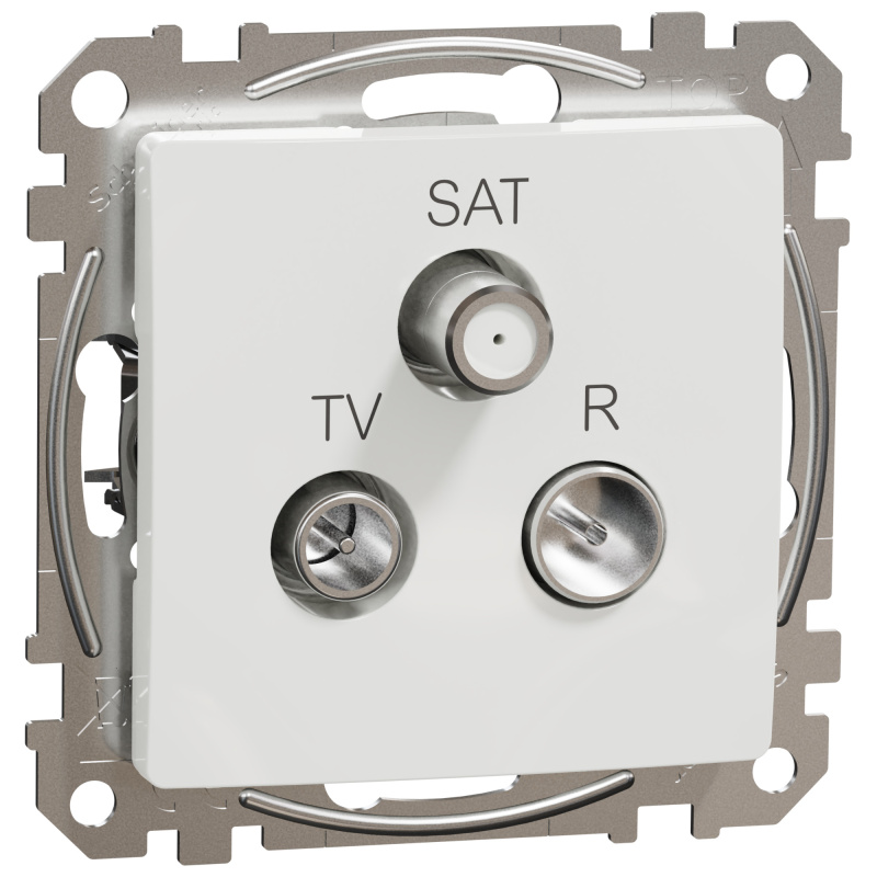 Zásuvka anténní koncová Schneider Sedna Design TV/R/SAT bílá