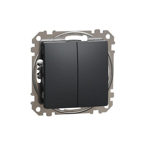 Přepínač střídavý dvojitý řazení 6+6 Schneider Sedna Design antracit