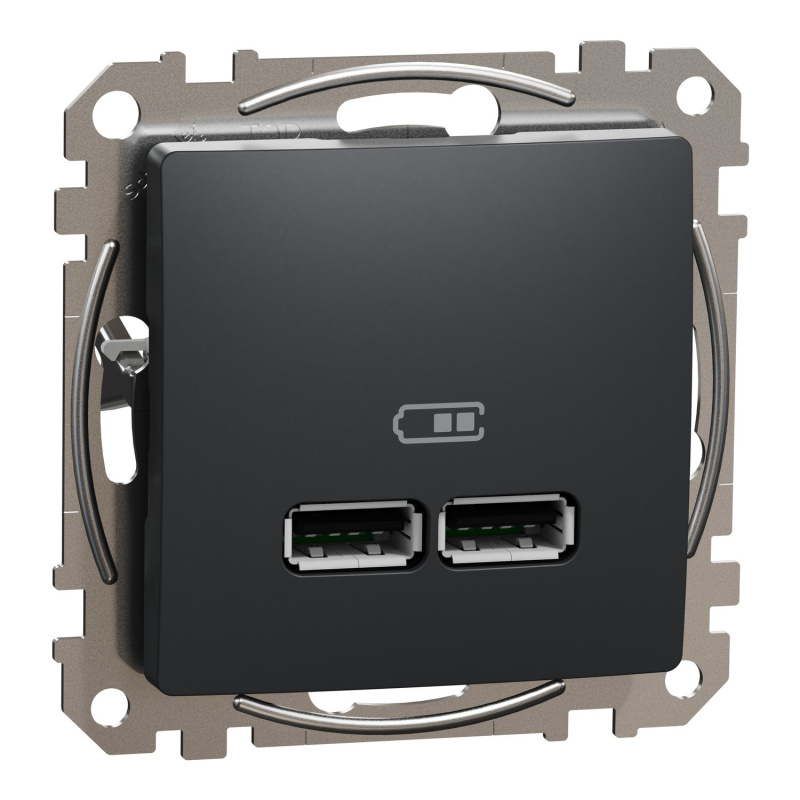 Zásuvka nabíjecí USB Schneider Sedna Design 2× USB A antracit