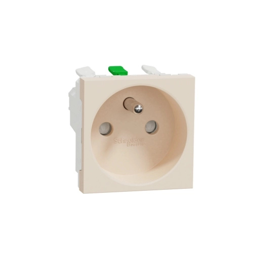 Schneider Electric Zásuvka 1-násobná 16A 2P+E bezšroubová Unica, béžová
