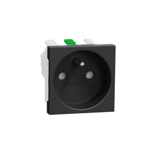 Zásuvka 230 V jednonásobná Schneider Electric Unica Nová 2 moduly antracit