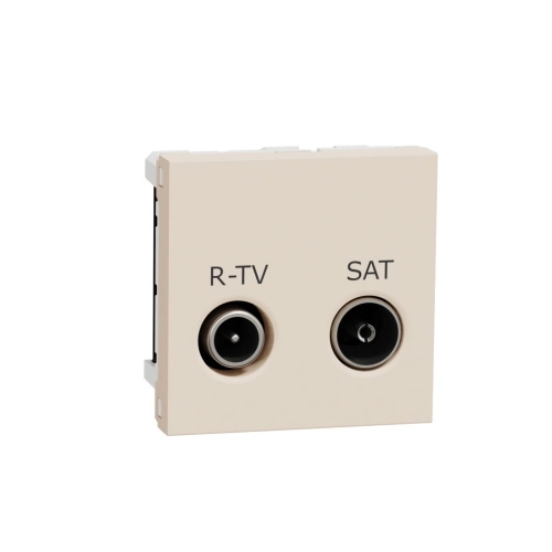 Schneider Electric Zásuvka TV+R+SAT koncová 2dB Unica, 2M, béžová