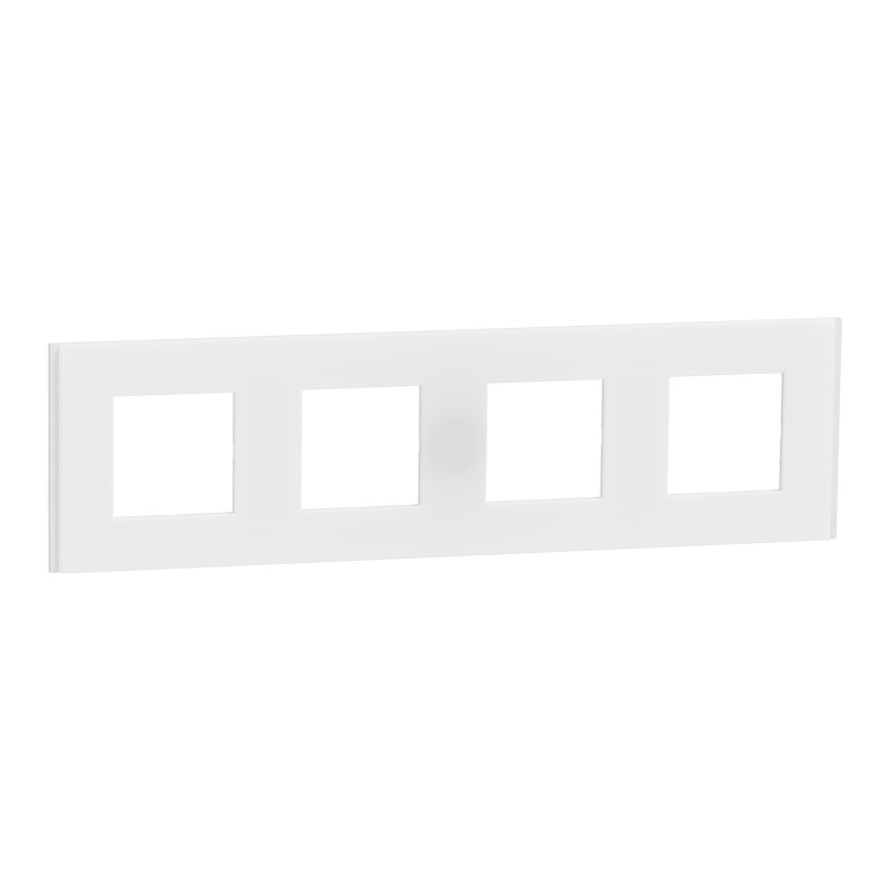 Krycí rámeček SCHN Unica Deco Materials, čtyřnásobný, Translucent white
