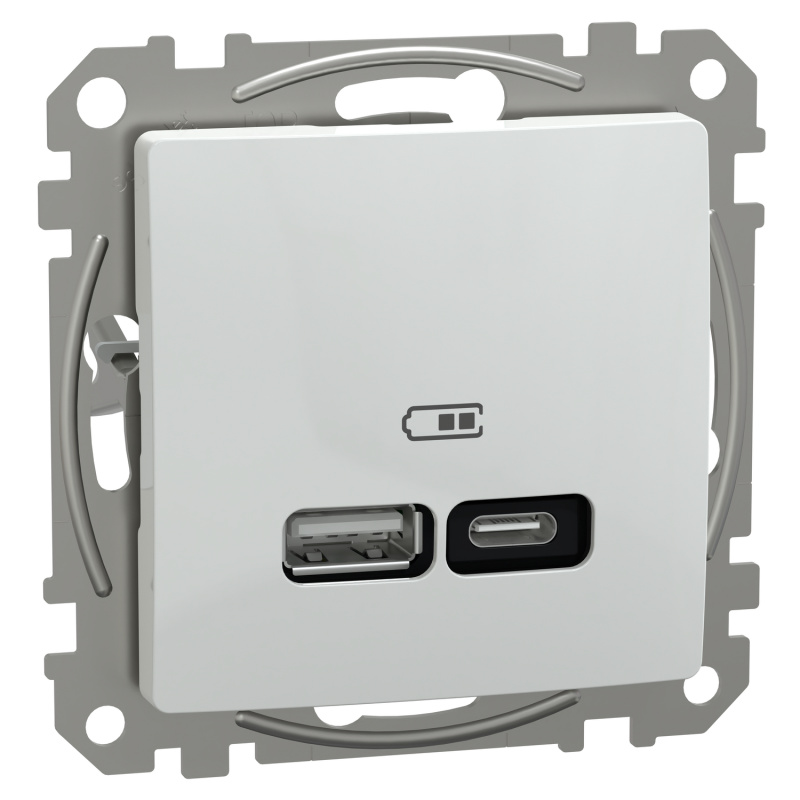 Zásuvka nabíjecí USB Schneider Electric Sedna Design bílá